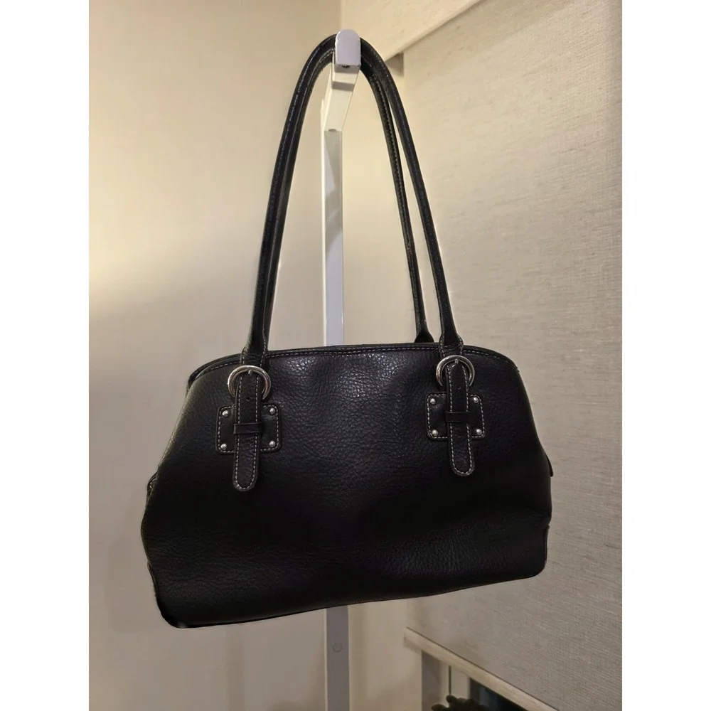 Croft‎ & Barrel Black Shoulder Bag Faux Leather Purse Y2K Style Preppy